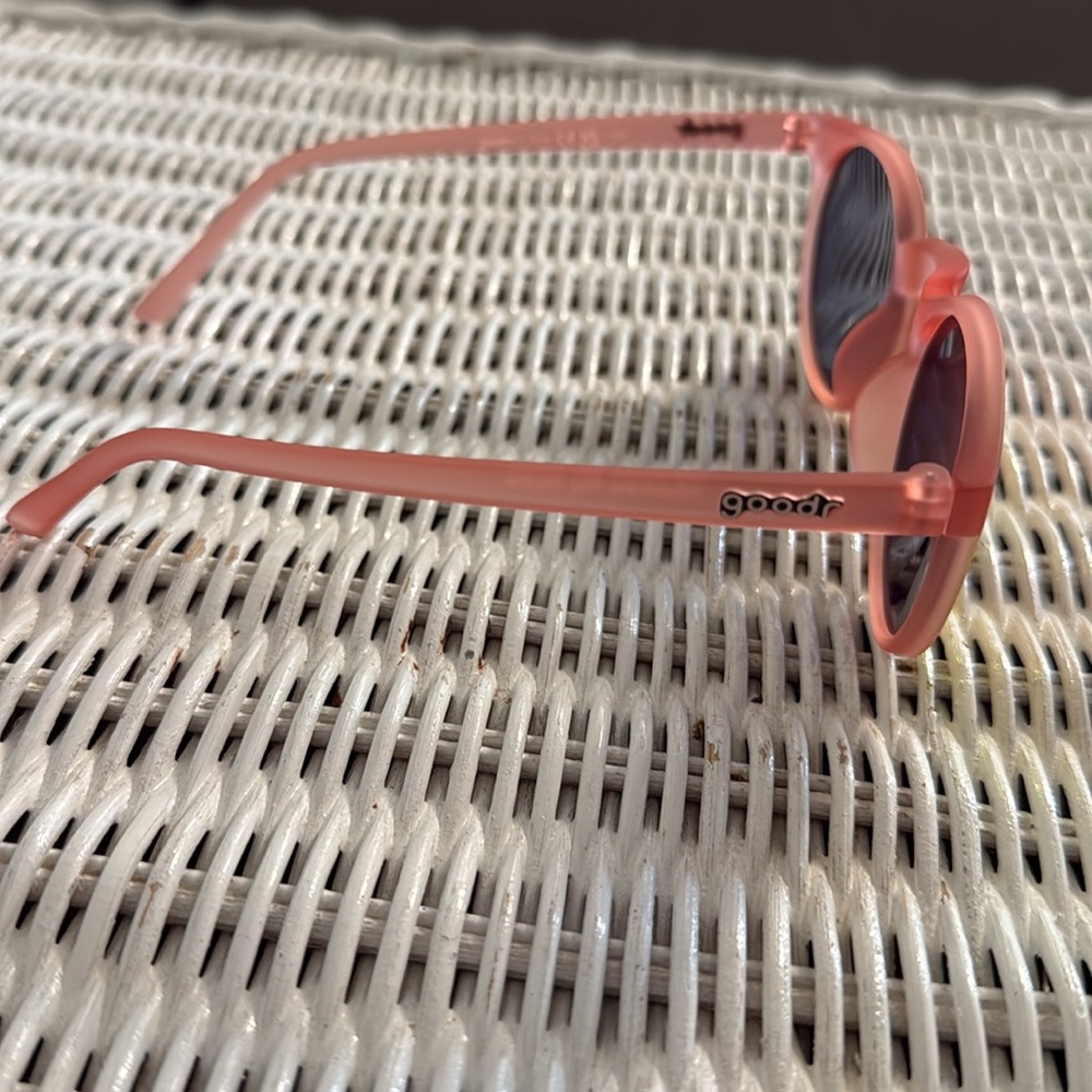 Goodr pink round sunglasses. Case included. - Picture 2 of 8